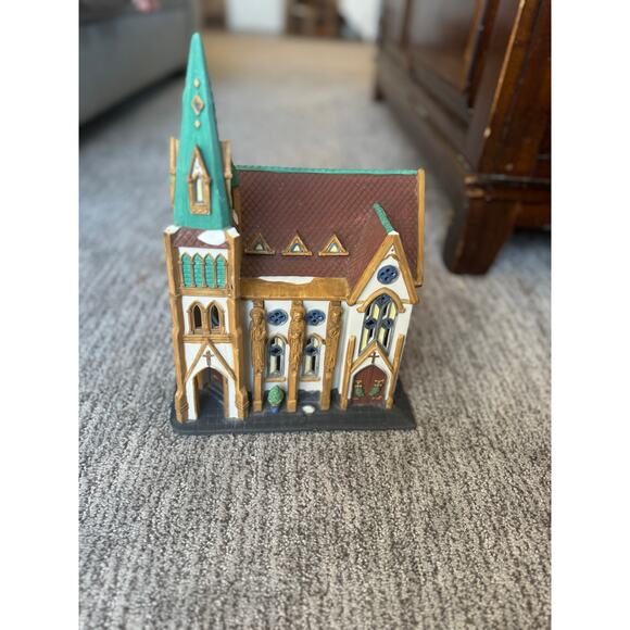 Dept  56 All Saints Corner Church.  *damaged - Picture 1 of 11